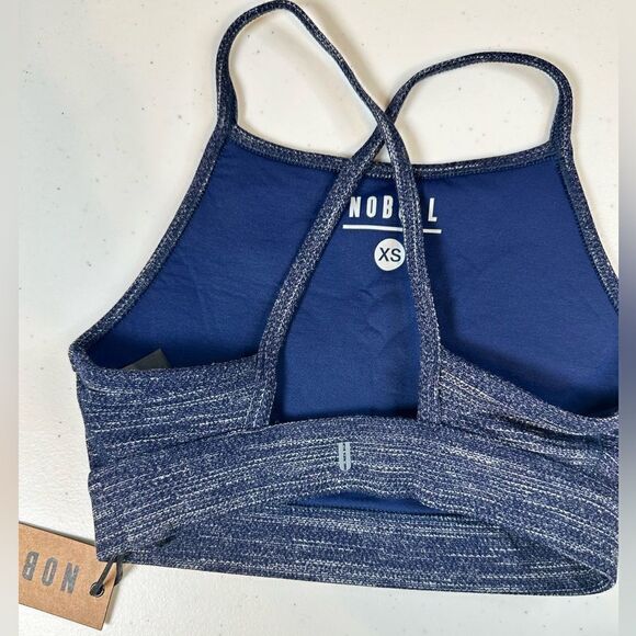 NWT NOBULL Women’s Blue High Neck Halter Style Sports Bra CrossFit- Size XS - Picture 2 of 9